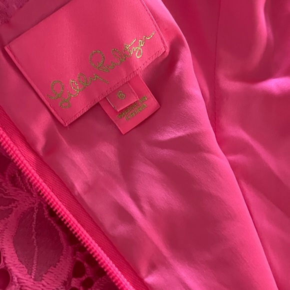 Lilly Pulitzer Allyson Pink Lace Dress - 6 - Picture 12 of 13